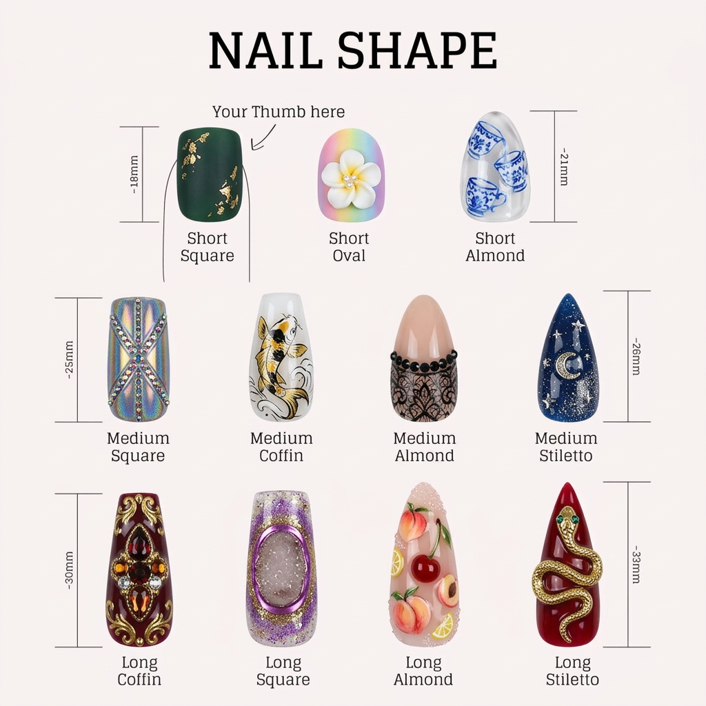 Chrome Nails | Press On Nails | Handmade Nail Art